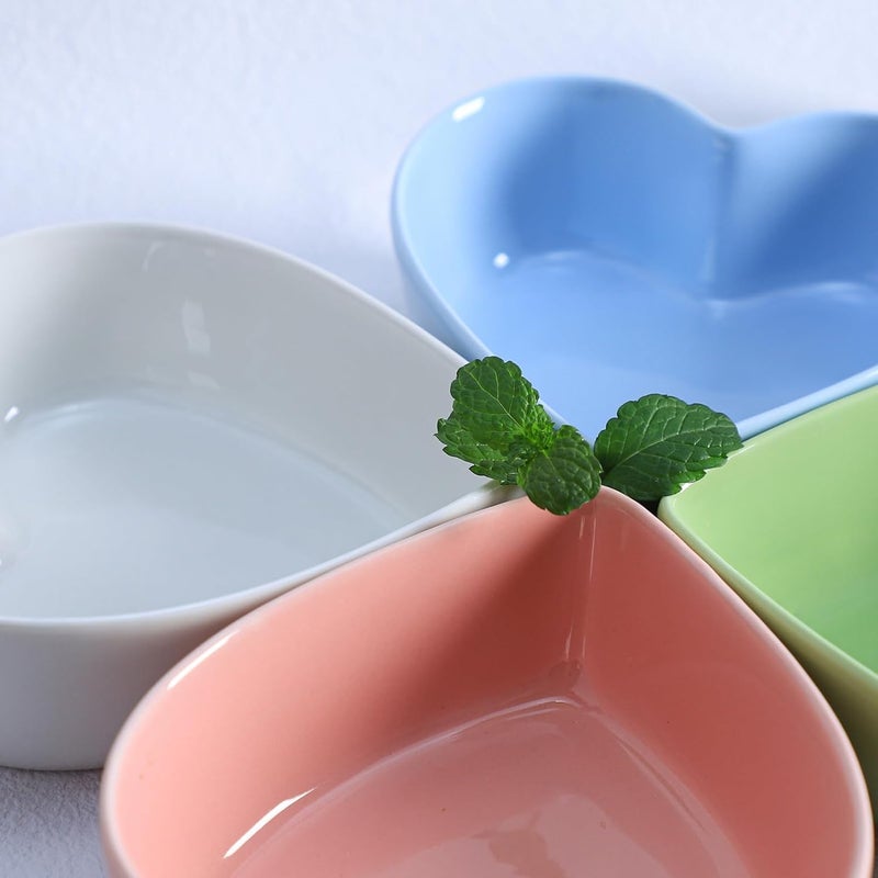 WAIT FLY Heart-shaped Bowls for Salad Soup Snack Dessert Best Kitchen Household Cooking Gifts for Home Kitchen, Pink/ Blue/ White/ Green - Image 4
